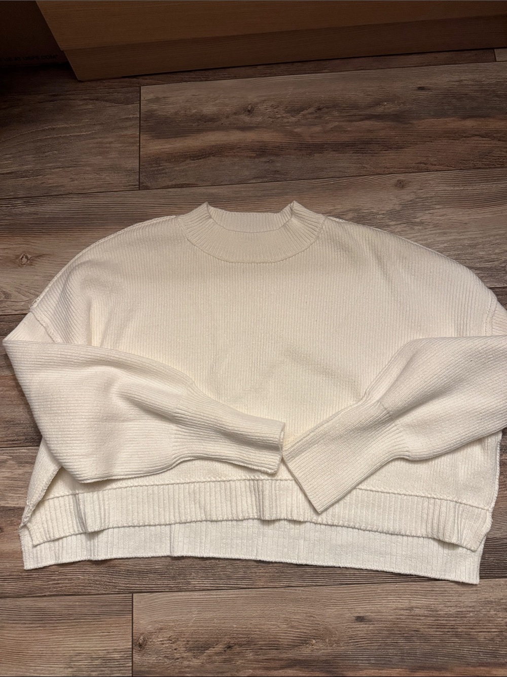 NWOT Free People Classic Cream Crewneck Women's Sweater